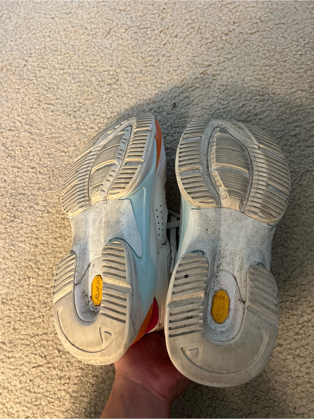 Brandblack White Multi Women's Chunky Sneaker with Orange & Mint Accents - Picture 7 of 7